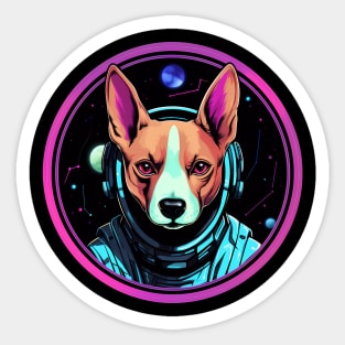 Basenji Cosmic Space Dogs Galaxy Astronaut Sticker
